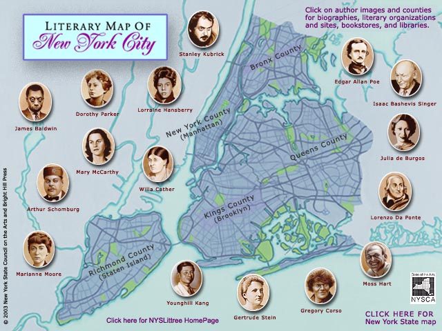 NYC literay map